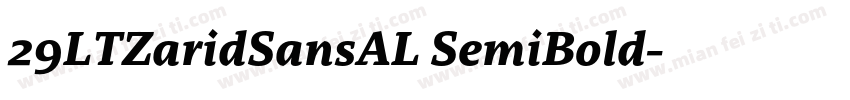 29LTZaridSansAL SemiBold字体转换